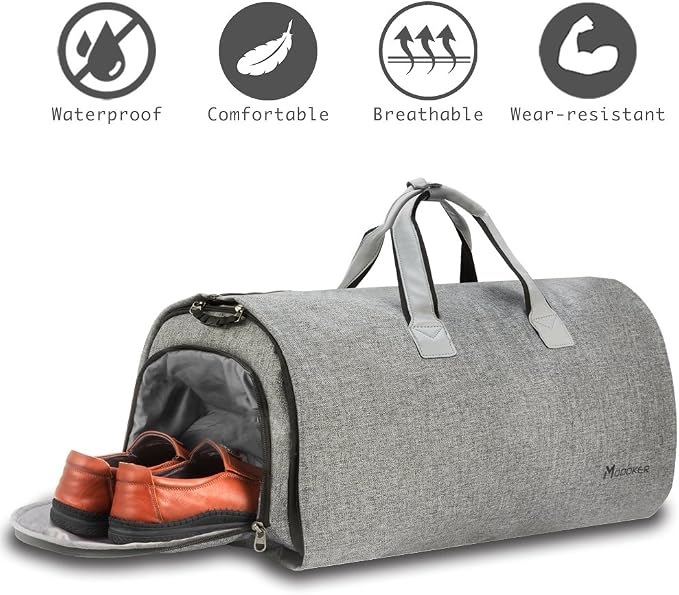 Modoker Convertible Garment Bag - 2 in 1 Hanging Suitcase Suit Travel Bags - Image 4