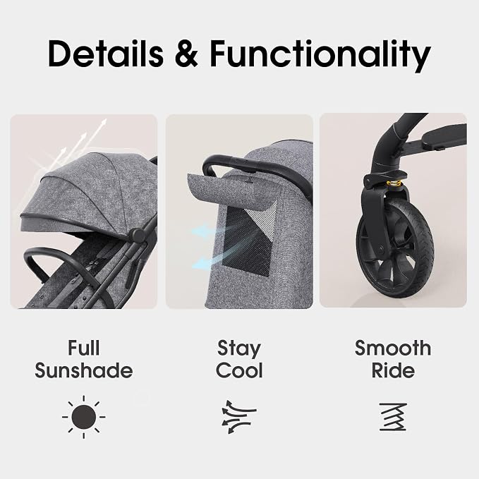 Compact Travel Stroller for Toddlers, Lightweight & Airplane Ready Stroller for - Image 5