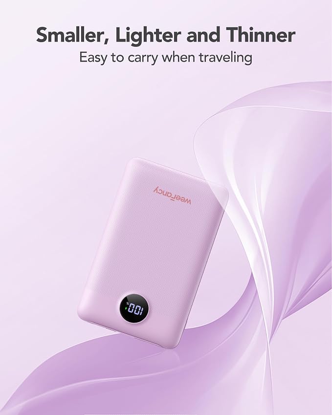 Mini Portable Charger with Built-in Cables 22.5W Fast Charging Power Bank USB-C - Image 2