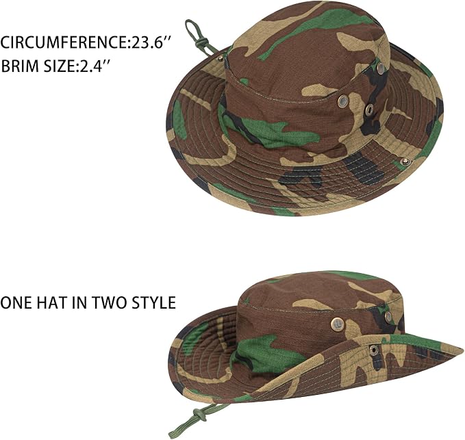 Sun Hats for Men Women Boonie Hat Foldable Fishing Hat UPF 50+ Bucket Hat for - Image 2