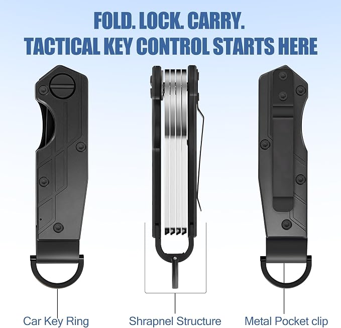 Key Organizer for Men Compact Key Holder Minimalist Key Case Metal Key Chain - Image 2