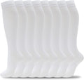 Compression Socks for Women Men Circulation Knee High 8 Pairs for Nurses by HELLOMOMOYA