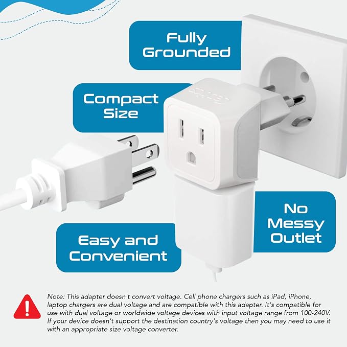 Ceptics Brazil Travel Adapter Plug - Image 3