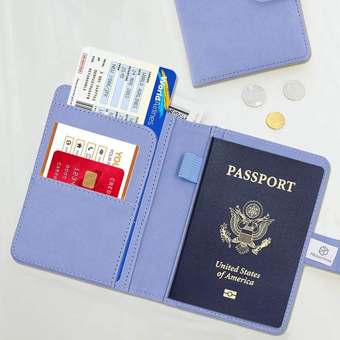 Melsbrinna Premium Leather Passport Holder Covers Case, Waterproof Rfid - Image 6
