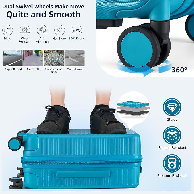 28 Inch Luggage Hard Shell Suitcases, Expandable Travel Checked Luggage 28 Inch - Image 6