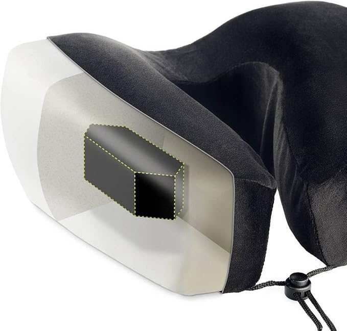 Lewis N. Clark Contoured Memory Foam Hexform Travel Cervical Neck Pillow - Image 4