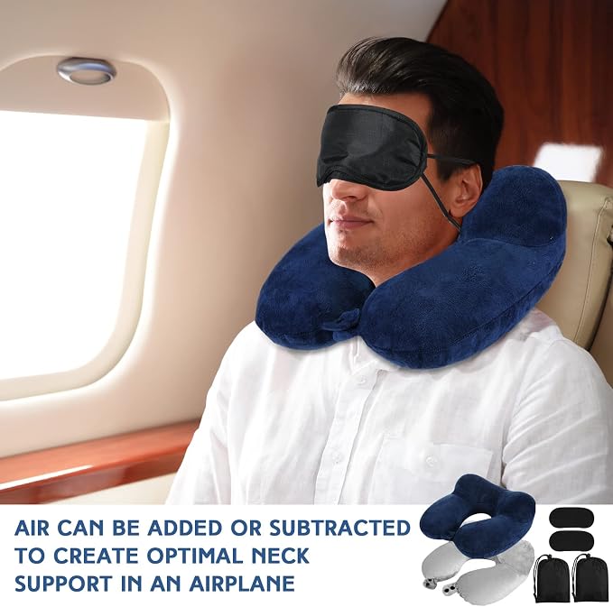 Sintuff 2 Pack Inflatable Travel Pillow - Image 6
