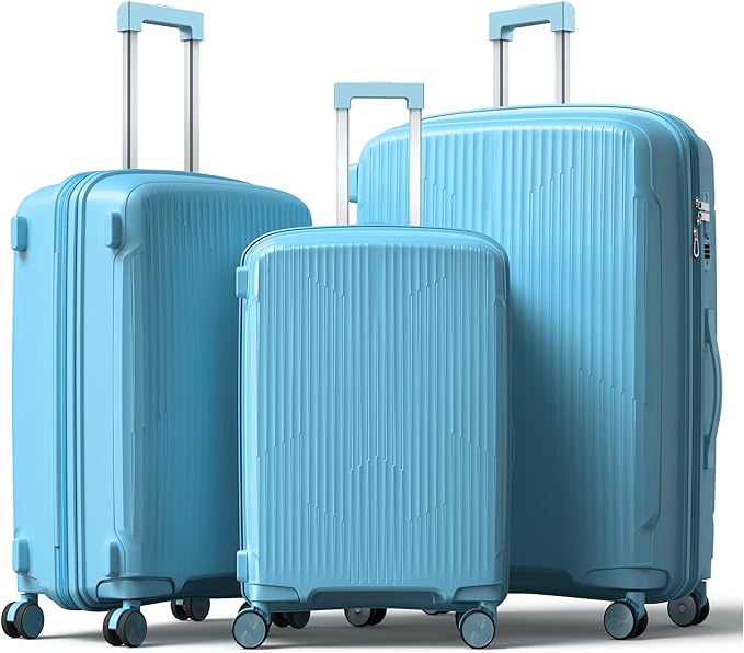 Nazhura Luggage Set, 3-Piece Hardside Suitcase Set, 20-inch Carry On, 28-inch by NazhuraGoodCompanionAtHome