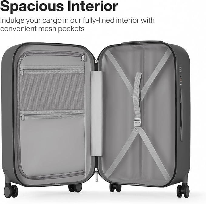 mixi 26 Inch Large Checked Luggage PC Hardshell Suitcases - Image 3