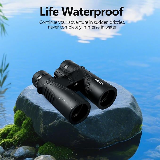 10x42 High Powered Binoculars for Adults, Kttrey Compact Waterproof Binoculars - Image 9