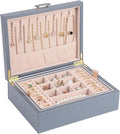 Small Jewelry Organizer for Women, 2-Layer Travel Jewelry Box by ASINGYERbyASINGYERHOME