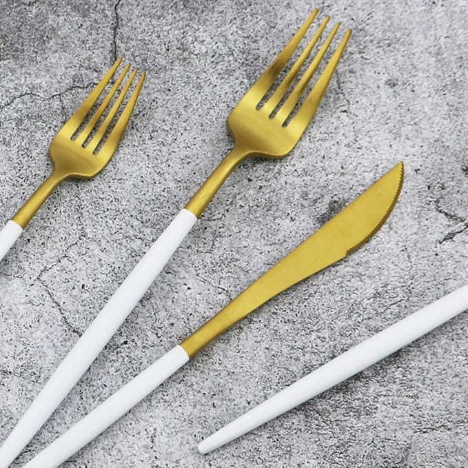 Gugrida 20-Piece 18/10 Stainless Steel Flatware Silverware, Luxury Dinnerware - Image 3