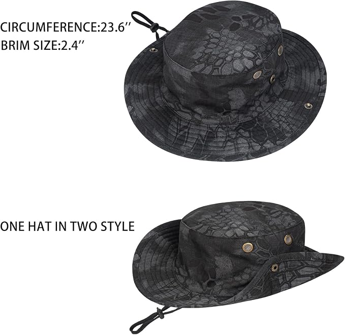 Sun Hats for Men Women Boonie Hat Foldable Fishing Hat UPF 50+ Bucket Hat for - Image 2