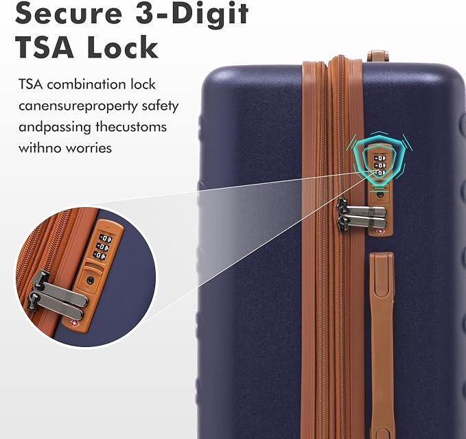 luggage sets 3 Piece with Spinner Wheel, 100% PC Material Lightweight Durable - Image 5