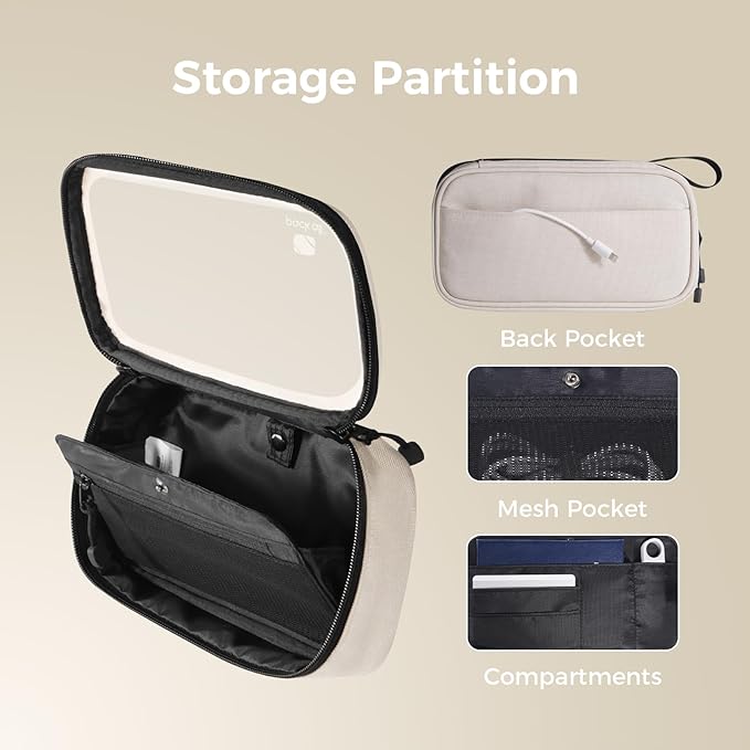 pack all Clear Electronic Organizer, TPU Cable Organizer Bag, Compact Cord - Image 5