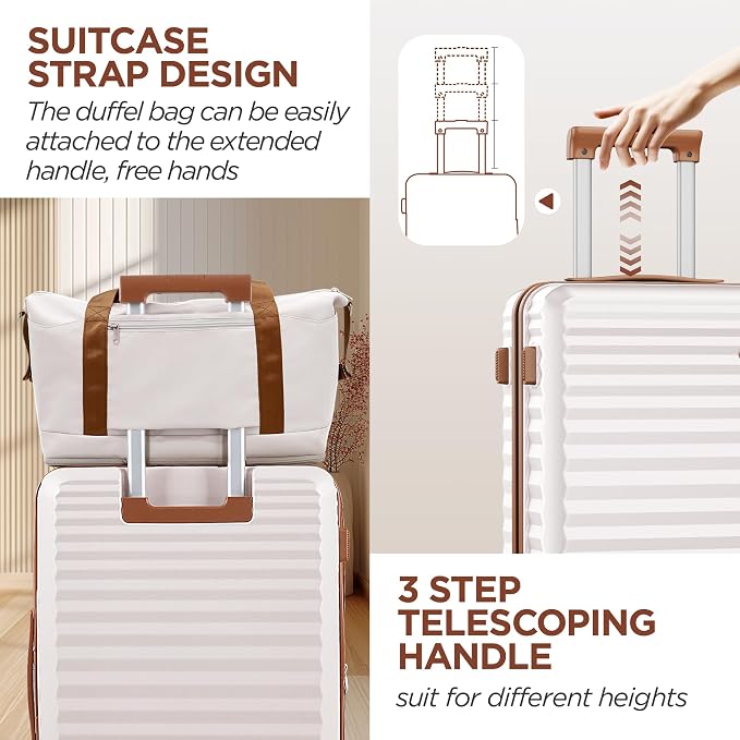 SHOWKOO Carry On Luggage Hardshell Lightweight Luggage Set, Suitcase - Image 5