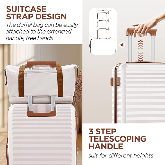 SHOWKOO Suitcase Hardside Expandable Luggage Set, Suitcase - Image 5