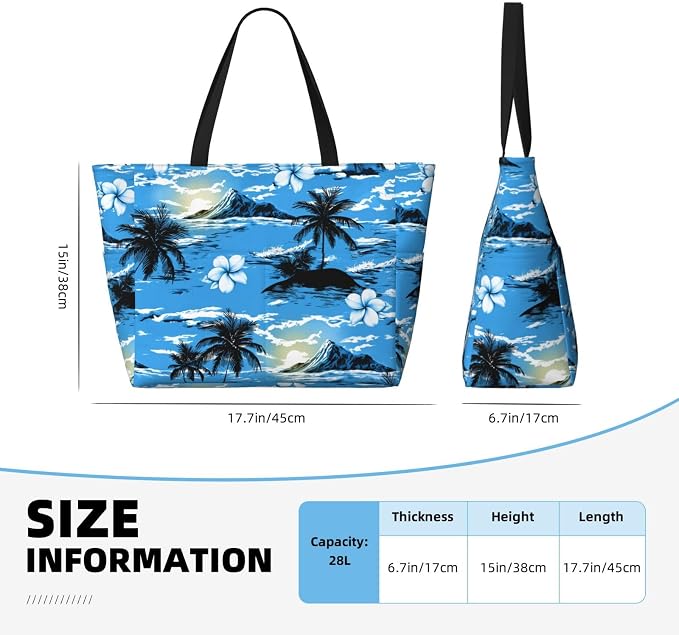 Beach Bag for Women Beach Tote Bag Waterproof Sandproof Large Bags - Image 4