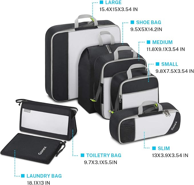 Compression Packing Cubes, Gonex Extensible Storage Mesh Bags Organizers - Image 4