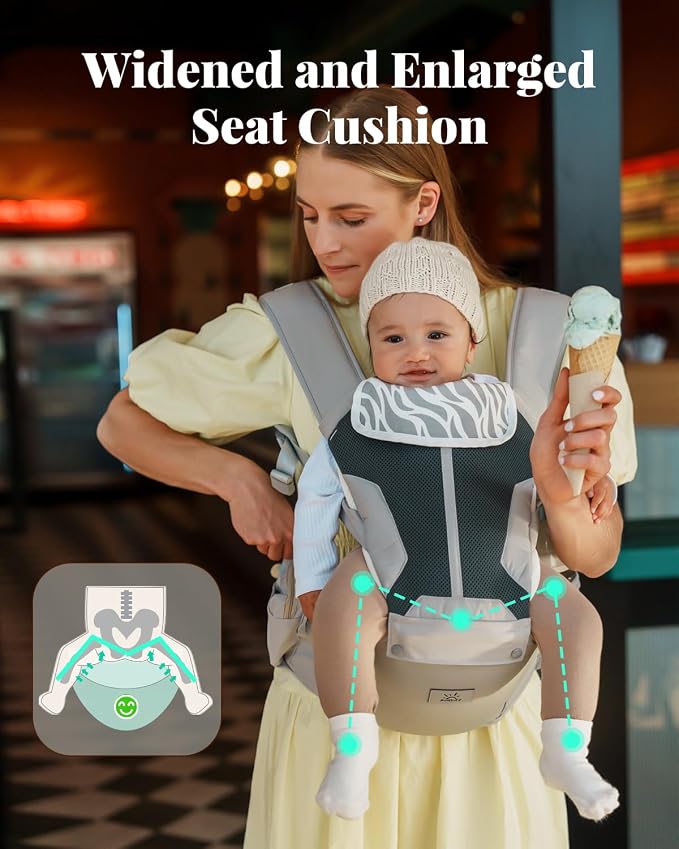 Baby Carrier, MOMTORY Safety-Certified 6-in-1 Baby Carrier - Image 3