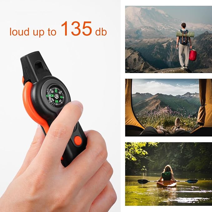 Emergency Survival Function Whistle, Outdoor Multifunctional Tool Safety Whistle - Image 6