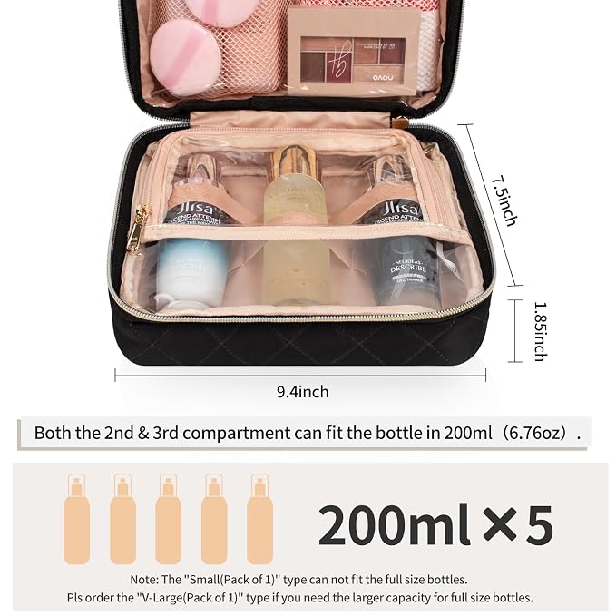 CUBETASTIC Hanging Travel Toiletry Bag, Portable Makeup Organizer - Image 4