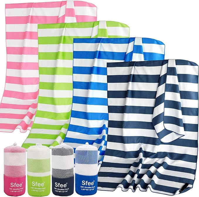 Sfee 2 in 1 Microfiber Oversized Beach Towel, Quick Dry Towel Travel Towel by Sfee