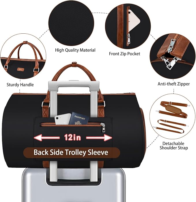 Convertible Garment Duffel Bags - Image 4