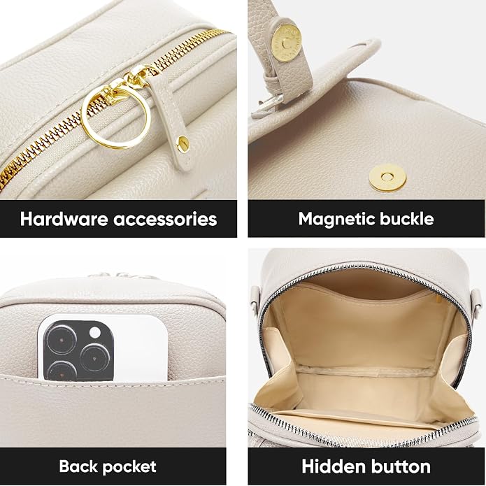 1060 Leather Crossbody Bags for Women Anti-Theft Vegan Purse - Image 6