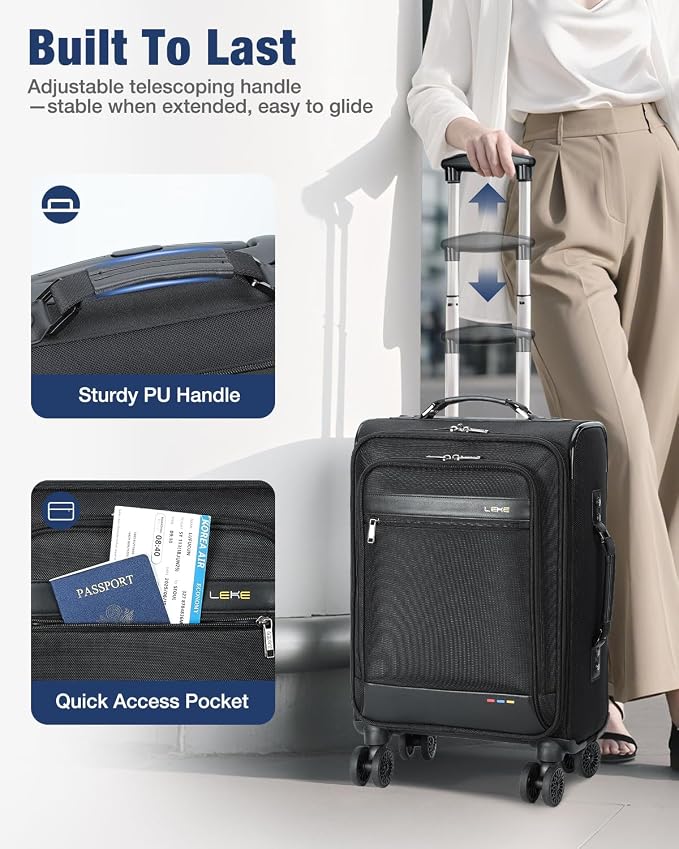 Lekebobor 20 Inch Carry On Luggage - Image 4