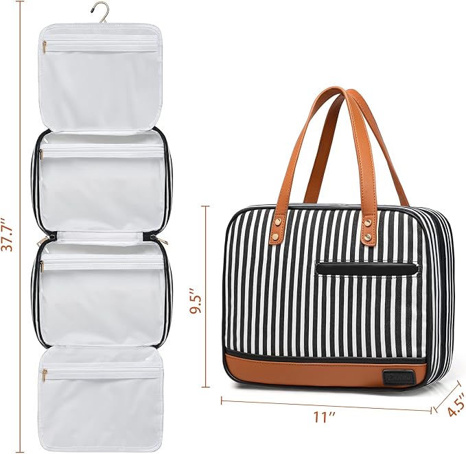 Hanging Travel Toiletry Bag, Large Capacity Cosmetic Travel Toiletry Organizer - Image 5