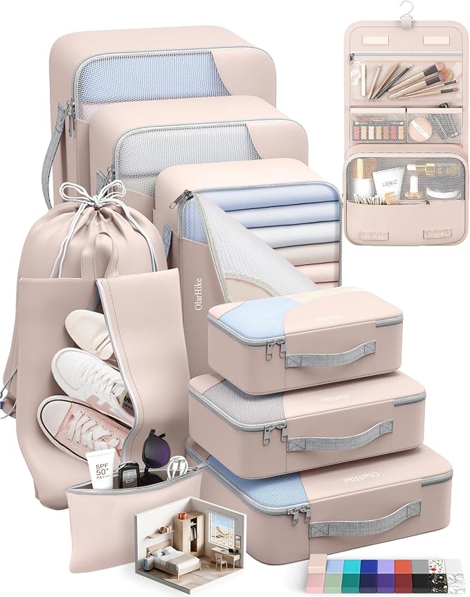 ALL INCLUDED 10 Set Durable Packing Cubes by OlarHike