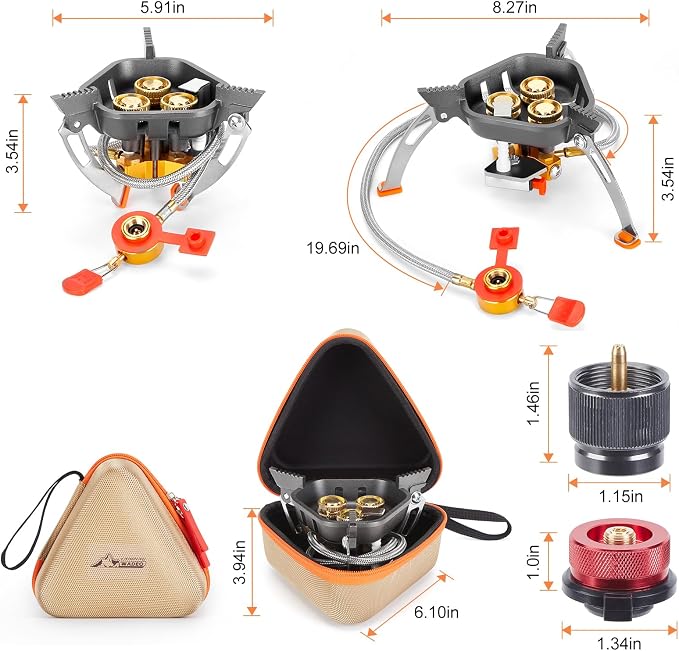 WADEO 7200W Windproof Camping Stove, Camping Gas Stove - Image 2
