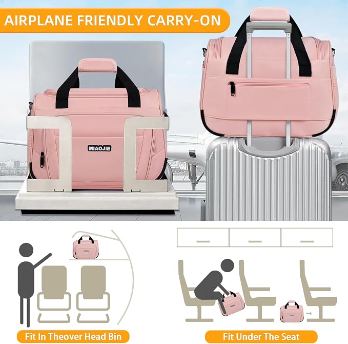 Underseat Carry On Luggage Lightweight Travel Tote Weekender Bag Overnight - Image 5