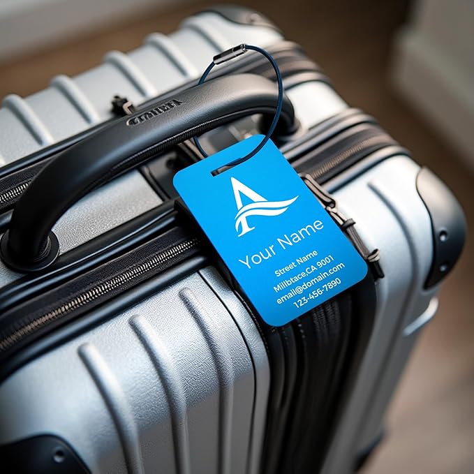 Personalized Luggage Tags, Custom Luggage Tags 4 Pack TSA Approved Double Sided - Image 3