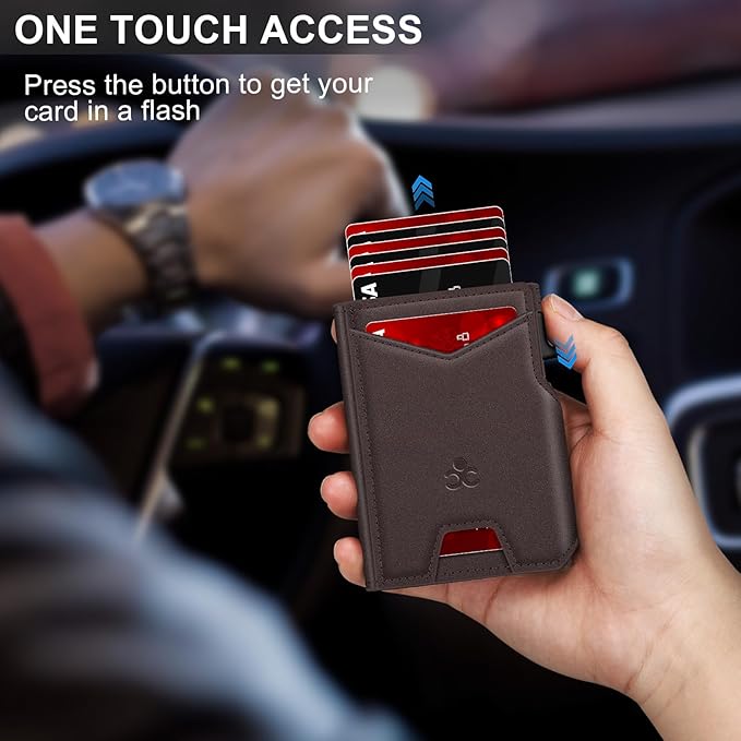 Wallet for Men Wallet with Slim Pop Up Card Holder 9-13 Cards, Bifold - Image 2
