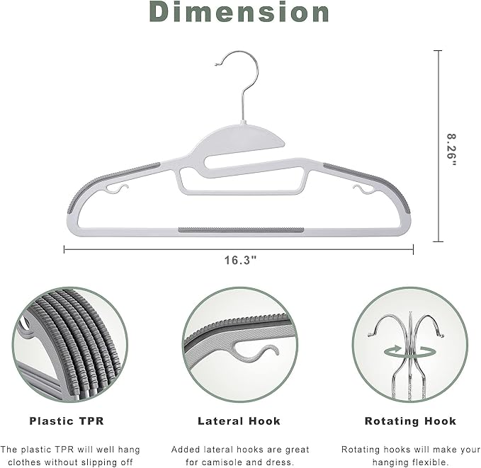 BAGAIL Plastic Hangers 50 Pack - Image 2