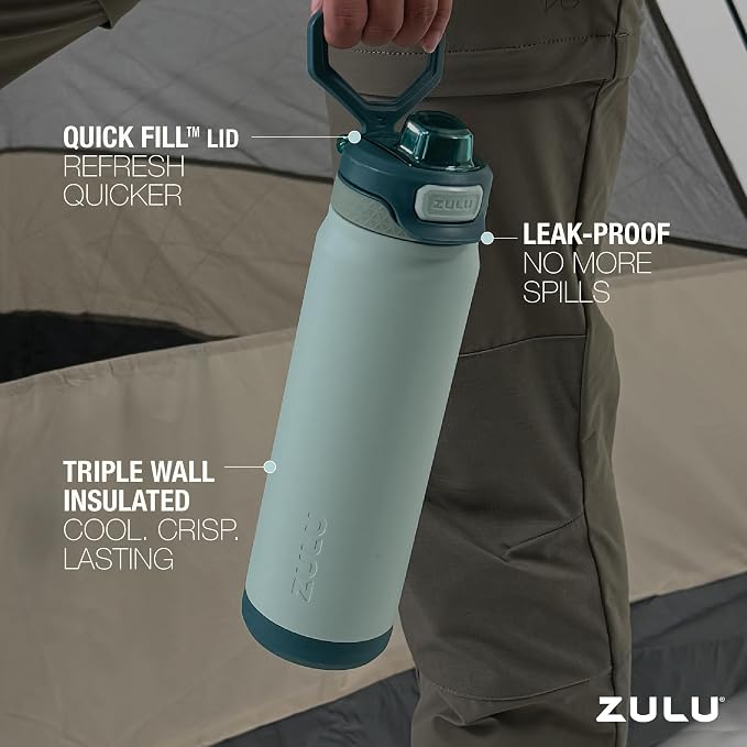 ZULU Powerfill Pro 32oz Stainless Steel Water Bottle - Image 3