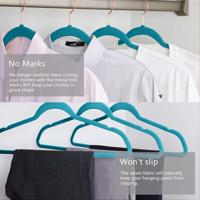 MIZGI Premium Velvet Hangers Heavy Duty - Image 3