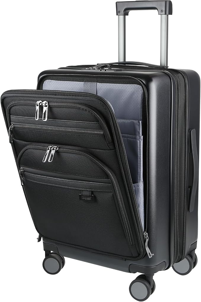 KROSER Hardside Expandable Carry On Luggage 22x14x9 Airline Approved by KROSER