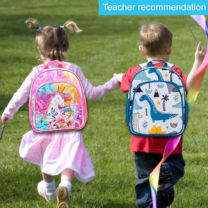 CCJPX Toddler Backpack for Boys Girls, Dinosaur Unicorn Cat Preschool Bookbag - Image 3