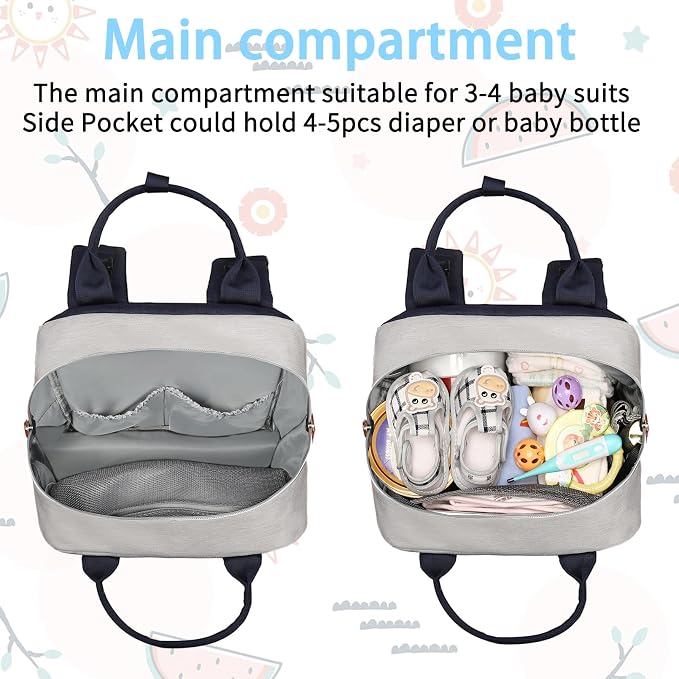 Diaper Bag Backpack, Baby Boy Diaper Bag, Unisex Large Baby Bag - Image 7