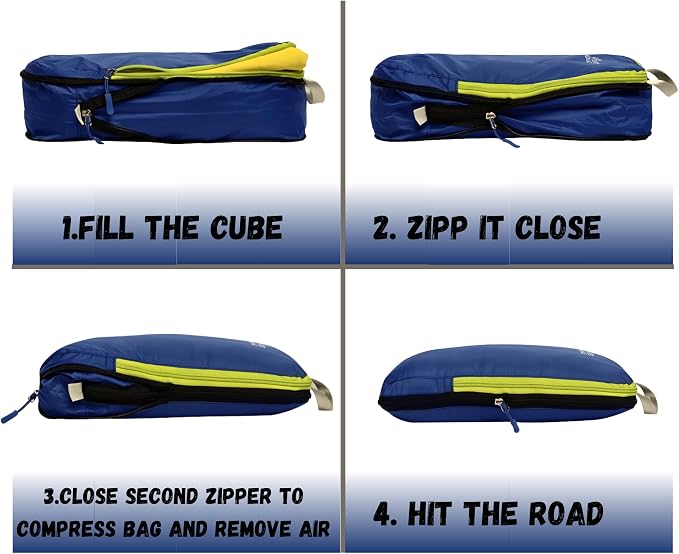 6 Set/3 Set Ultralight Compression Packing Cubes, Suitcase and Backpack Travel - Image 5