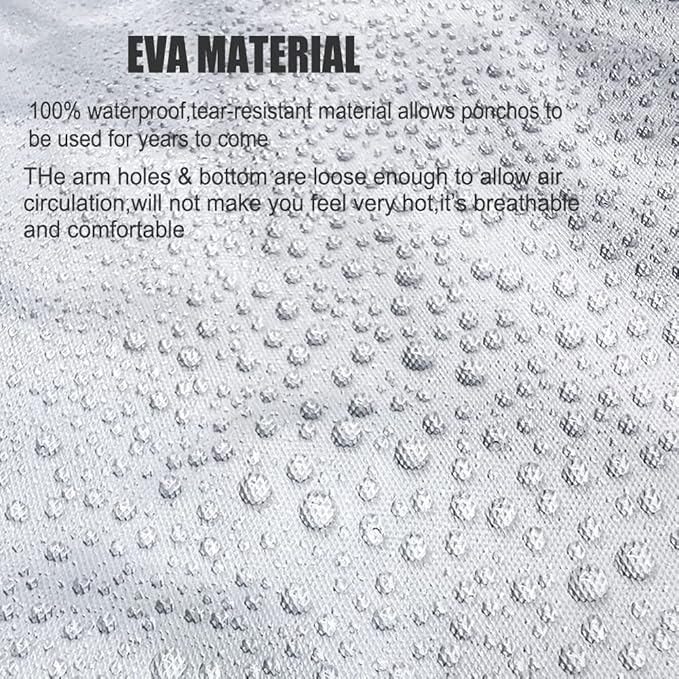 Rain Coats - Reusable EVA Rain Ponchos - Image 4