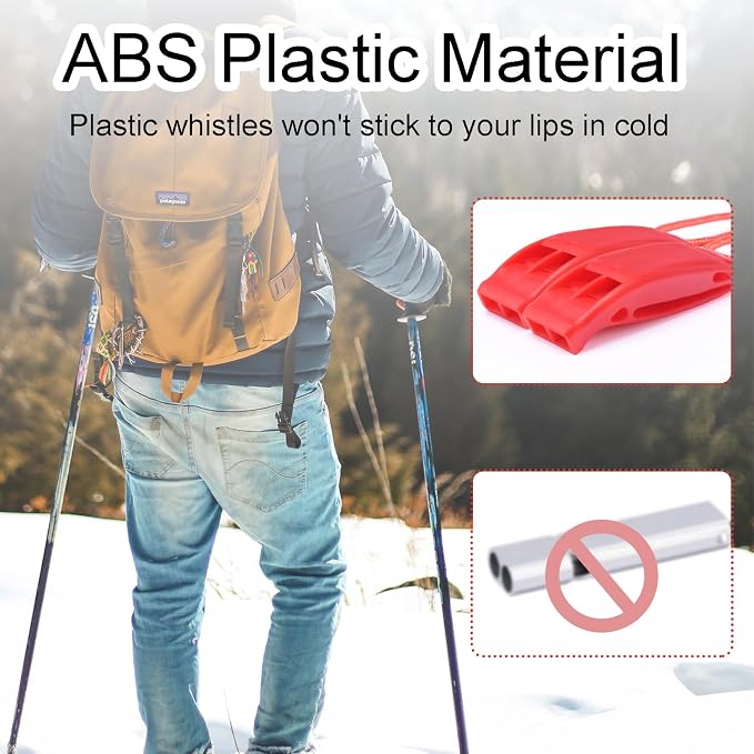 4 Pack Emergency Whistles, Loud Shrill Safety Whistle - Image 6