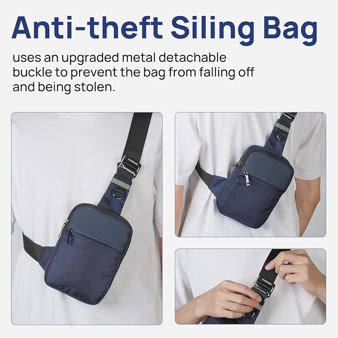VADOO Mini Sling Bag for Men Women, Small Crossbody Bag - Image 8