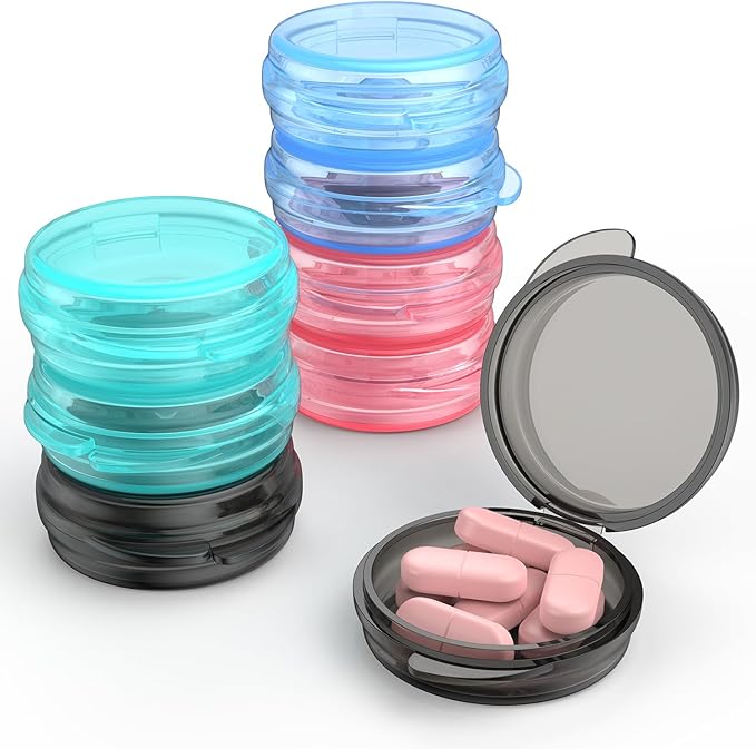 Small Pill Box, Travel Pill Case Portable Daily Pill Organizer Mini Medicine by Urekt