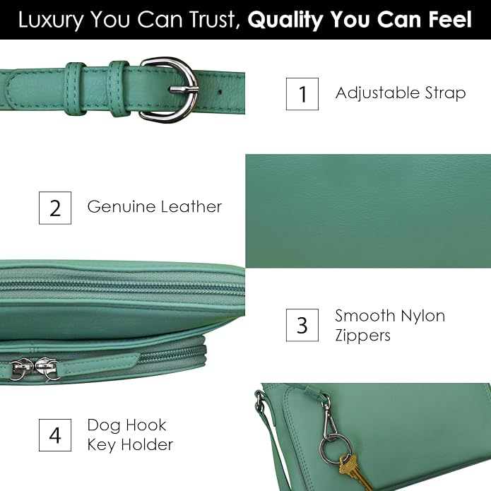 ili New York Genuine Leather Crossbody Bags - Image 4