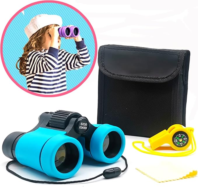 Kids Binoculars Best Gifts for 3-12 Years Boys Girls High-Resolution Optics by Besticerollerforface