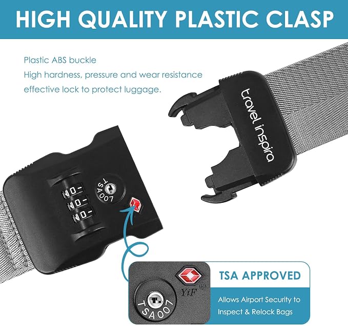 Travel Inspira Luggage Straps for Suitcases - Image 4
